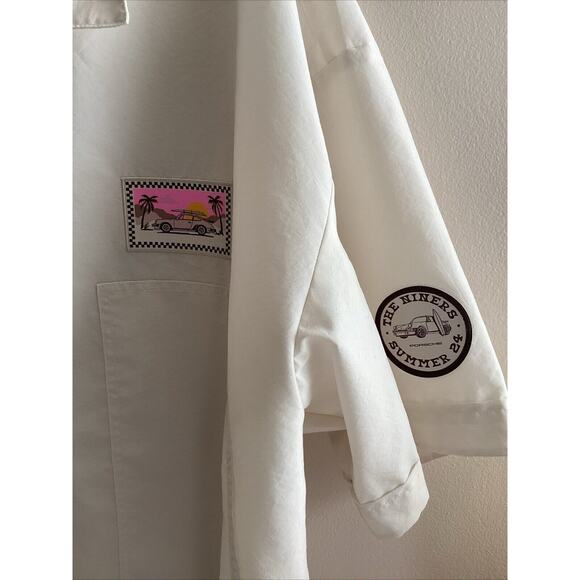 Puma Pl Summer Crew Collared Short Sleeve Button Up Alpine Snow XL Shirt NWT - Picture 5 of 10